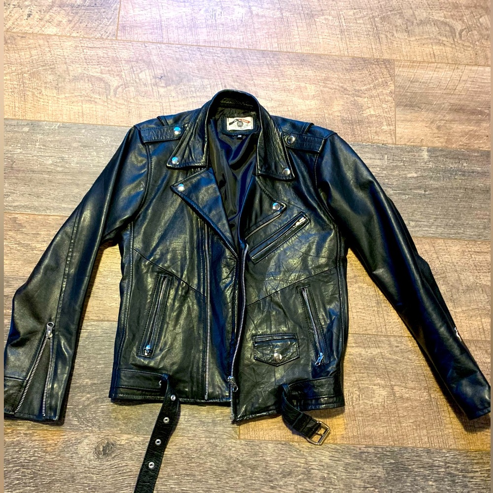 Beautiful handmade reworked leather jacket.